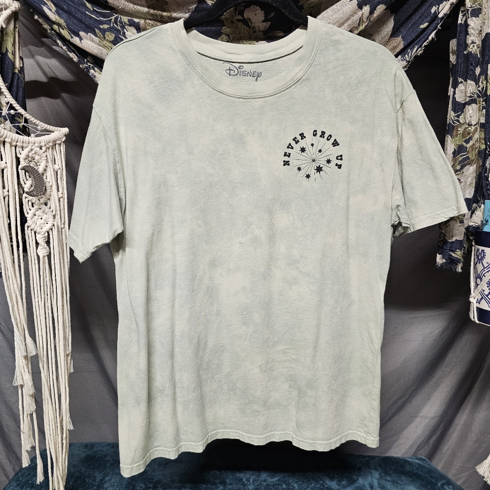 4/$20 Disney | Lost Boy's 'Never Grow Up' Green Tie Dye Tee Shirt size Medium